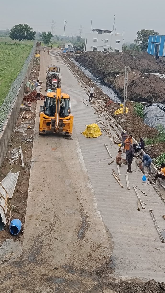 Alchemy Bio CNG Pvt Ltd — Road, Drain & Compound Wall with Fencing